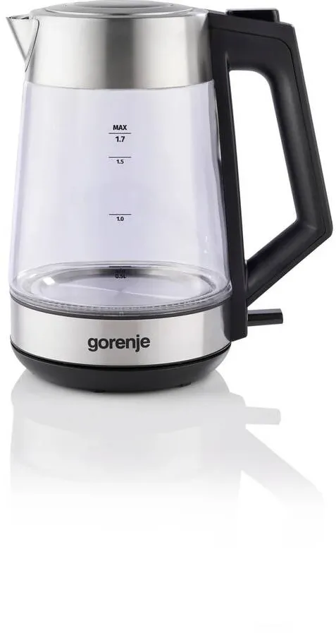GORENJE Fierbator Electric Gorenje K17OGS, 1.7 L, 2200 W, Sticla-Otel inoxidabil