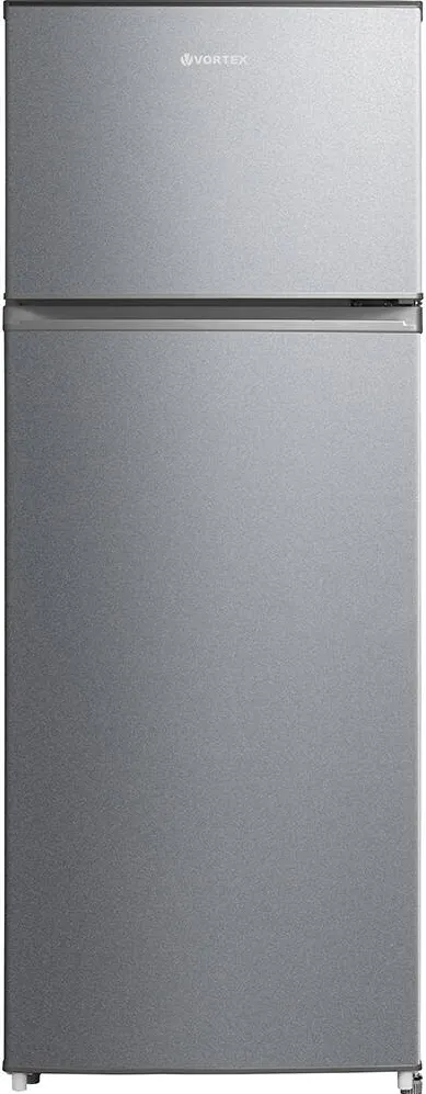 Vortex Frigider cu doua usi VORTEX VDD20SSV01M, 204 L, H 143 CM, CLASA E, ARGINTIU