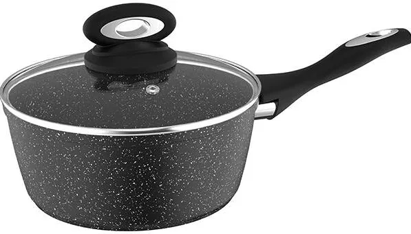 MYRIA Cratita cu capac MYRIA MY4426, 2.8L, 20CM, aluminiu, negru