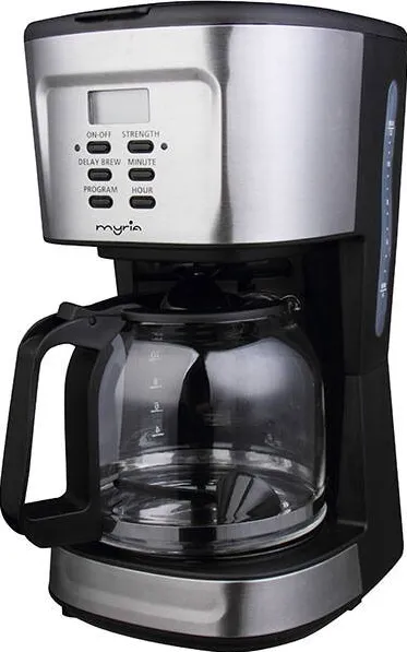 Cafetiera MYRIA CAFETIERA MYRIA MY4442, 1.5L, 900W, 12 CESTI, ARGINTIU-NEGRU