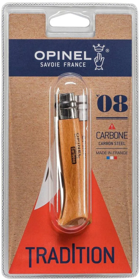 Opinel Cutit de buzunar Opinel Nr. 08 carbon w. maner din lemn