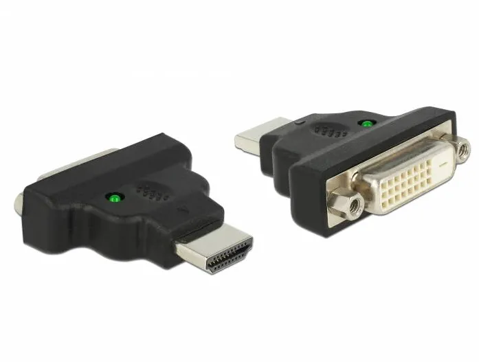 Adaptor DELOCK HDMI male to DVI 24+1 pin female with LED