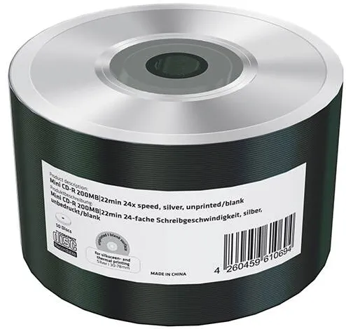 MediaRange CD-R 200MB 50pcs unbedruckt/blank silber (Shrink)