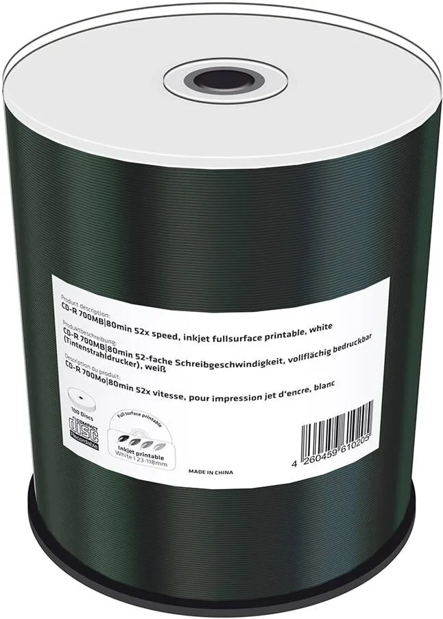 MediaRange CD-R 700MB 100pcs Spindel 52x Inkjet Printable