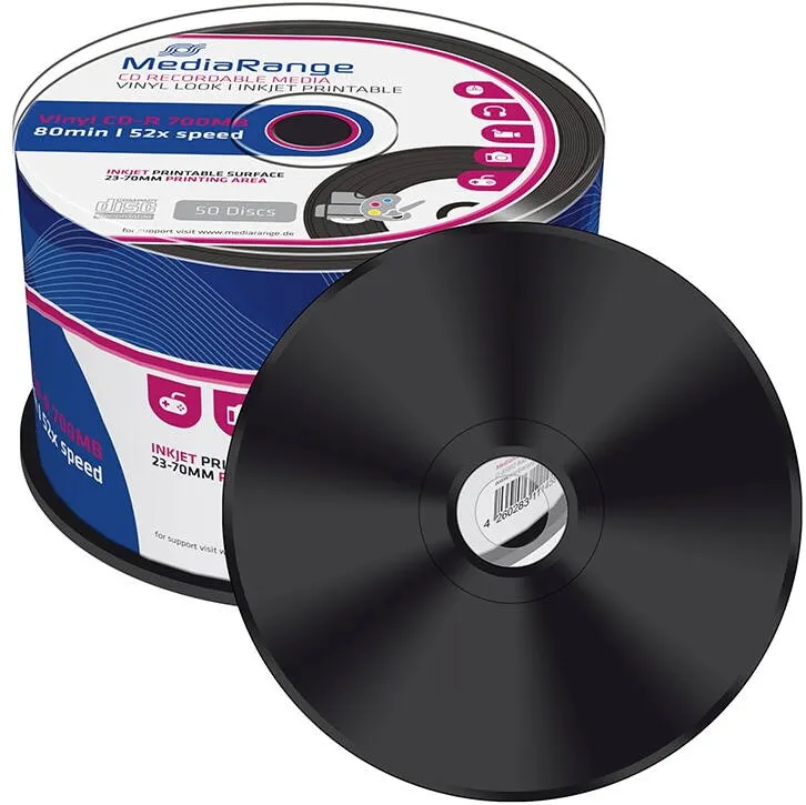 MediaRange CD-R 700MB 50pcs Spindel SchallplattenOptik bk