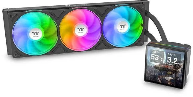 Cooler Thermaltake Racitor lichid AIO Thermaltake TH360 V3 Ultra ARGB Sync, 3 ventilatoare 12cm, negru, pentru CPU
