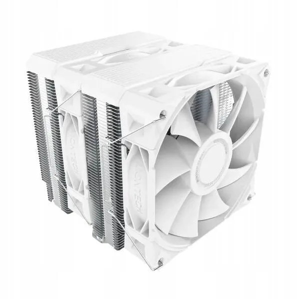 Cooler Montech Racire CPU Montech NX600, 6 tuburi de cupru, 2 ventilatoare, alb, 160mm