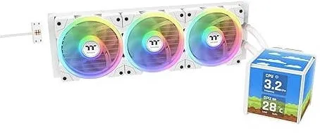 Cooler Thermaltake Cooler lichid AIO Thermaltake Minecube 360 Ultra Snow, 360mm, Quad LCD 3.95", ARGB, 2000RPM, compatibil Intel/AMD