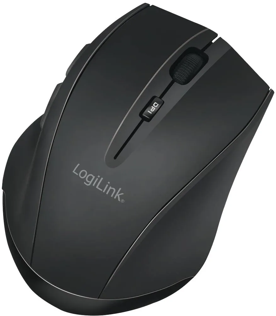 Mouse Logilink ID0032B, fara fir (BT 5.0) cu 5 butoane si 800/1200/1600 DPI, design ergonomic