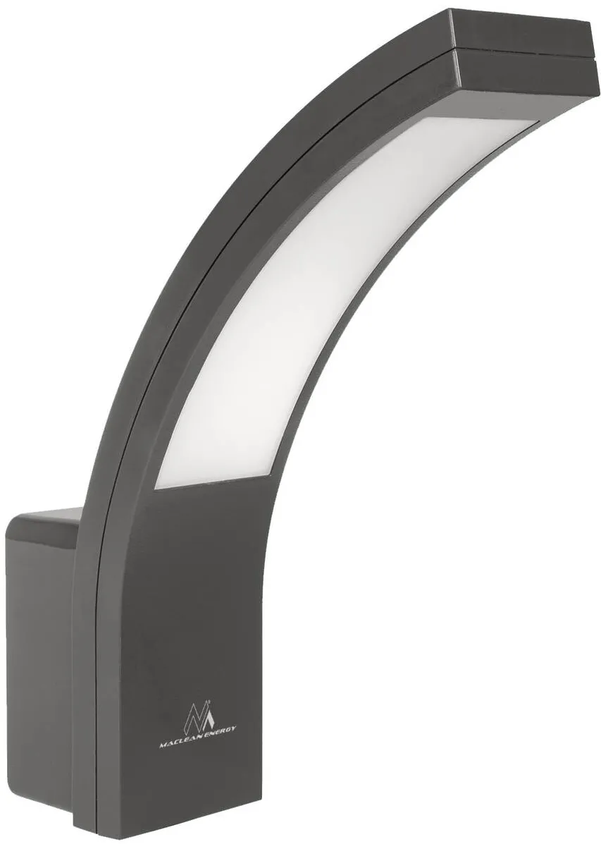 Corp Iluminat MACLEAN Lampa de perete exterior LED Maclean Energy MCE343 GR, 10W, 800 lm, IP54, gri, lumina alb natural 4000K, rezistenta la intemperii, eficienta energetic, 1 buc