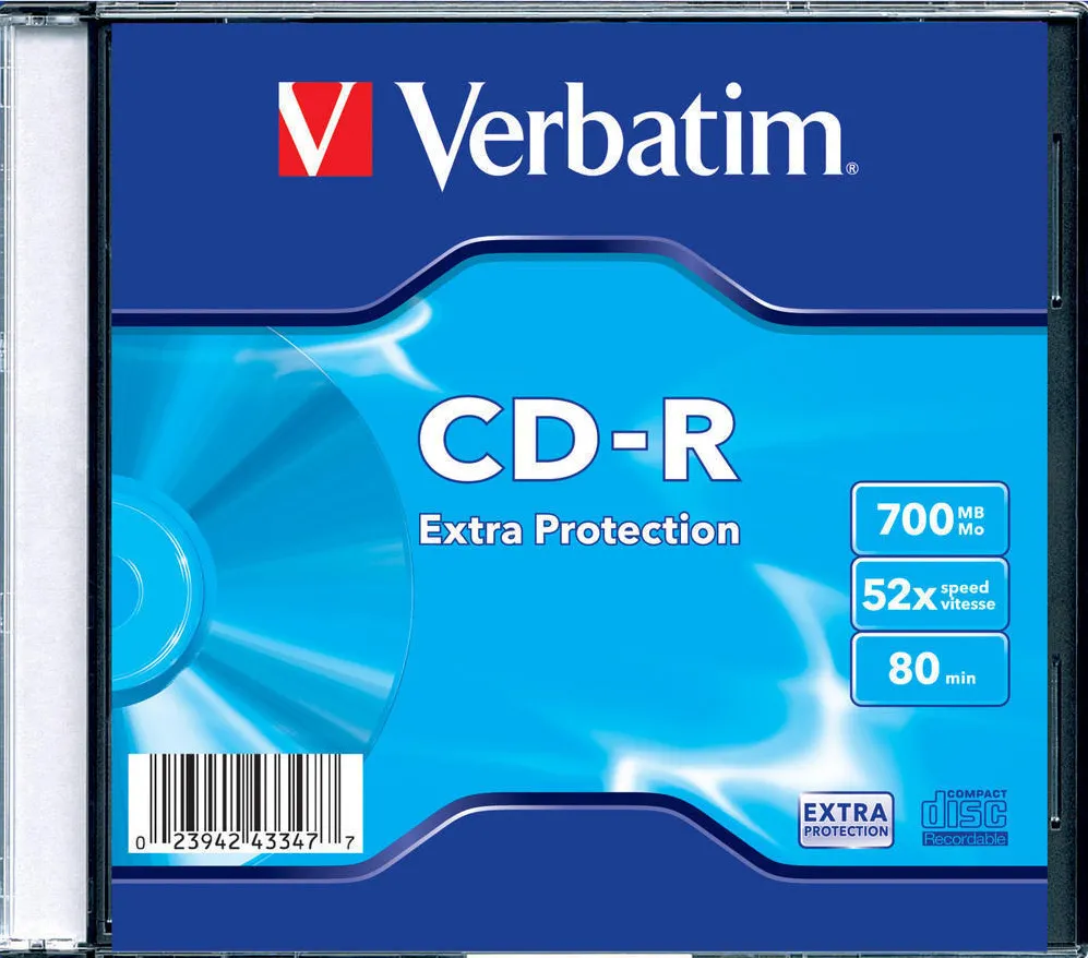 VERBATIM CD-R 52X extra Prot. single wr sl