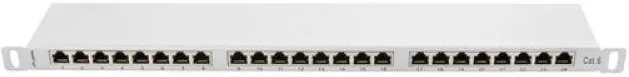 Accesoriu Retea LANBERG Accesoriu Retea LANBERG Patch Panel 24 port 0.5U, cat. 6, shielded, grey