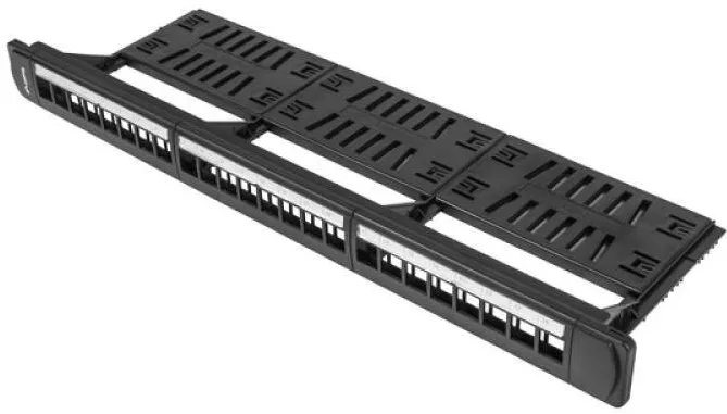 Accesoriu Retea LANBERG Accesoriu Retea LANBERG keystone Patch Panel 19'' with organizer, 24 port 1U, black