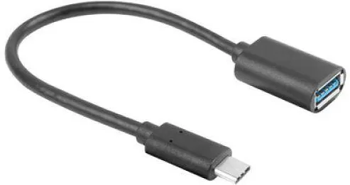 Adaptor LANBERG Adaptor Adapter USB TYPE-C(M)- USB Type-A (F)  15cm Black