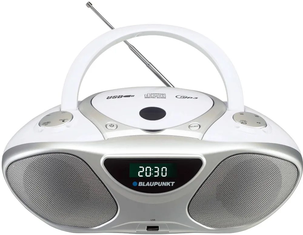 Mini-Sistem Audio Blaupunkt Blaupunkt BB14WH CD player CD recorder Silver,White