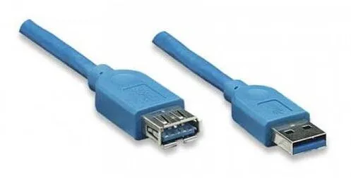 Cablu TECHLY USB3.0 s Stecker/Buchse TypA 3m Albastru