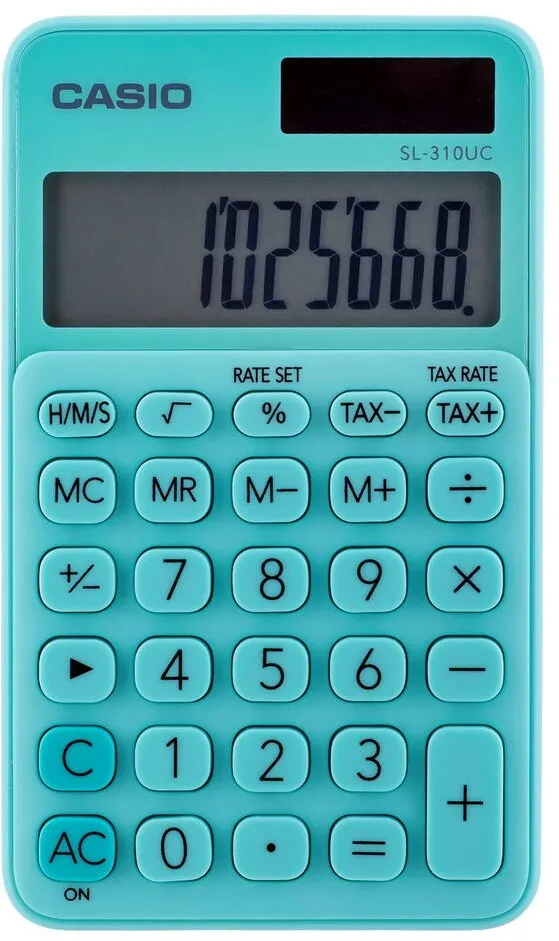 CASIO pocket calculator SL-310UC-GN green