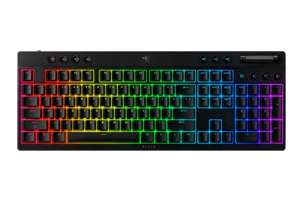 Tastatura RAZER BlackWidow V4 Low-profile HyperSpeed Mechanical Gaming (Yellow Linear Switch) - US Layout, Wireless