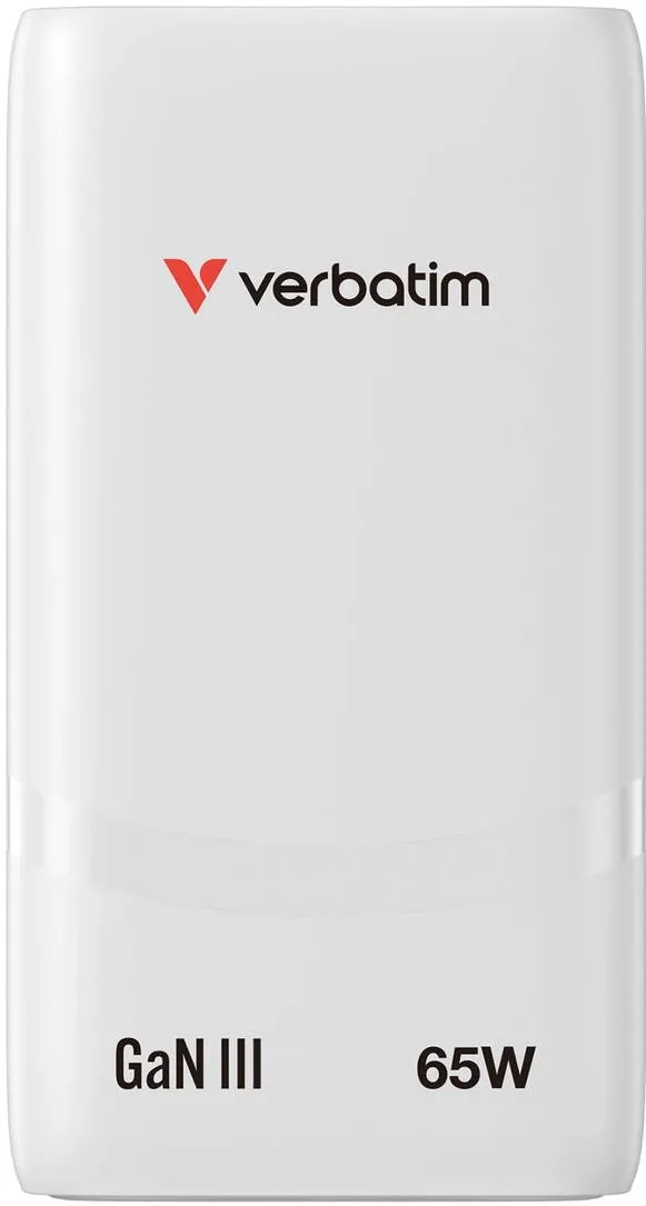 VERBATIM Fold n Go GaN Charger 65W 2xUSB C weiß klappb.St.32355