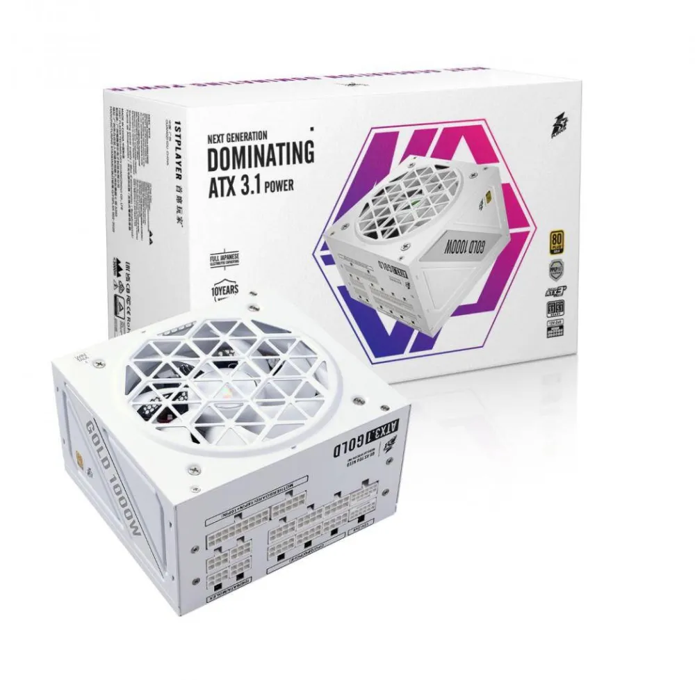 Sursa PC 1st PLAYER NGDP 1000W GOLD WHITE