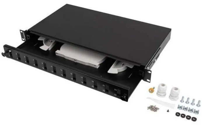 Accesoriu Retea LANBERG Accesoriu Retea LANBERG 19" Fiber Patchpanel 1U 12xSC DUPLEX/12xLC QUAD sw