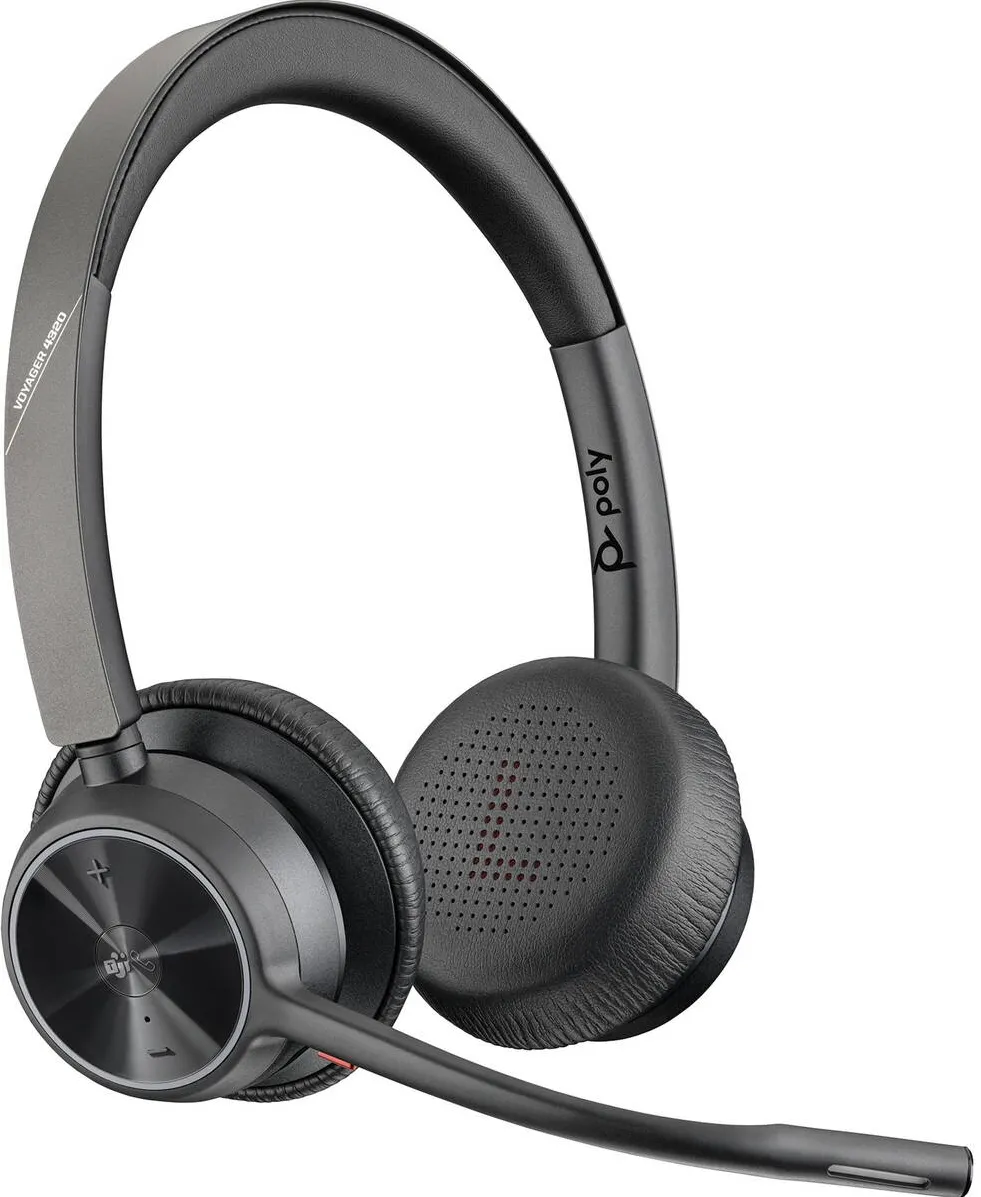 Casti Over-Head Poly VOY 4320-M -M HS +BT700 +CHS 4320-M Microsoft Teams Certified Headset + BT700 dongle +Charging Stand