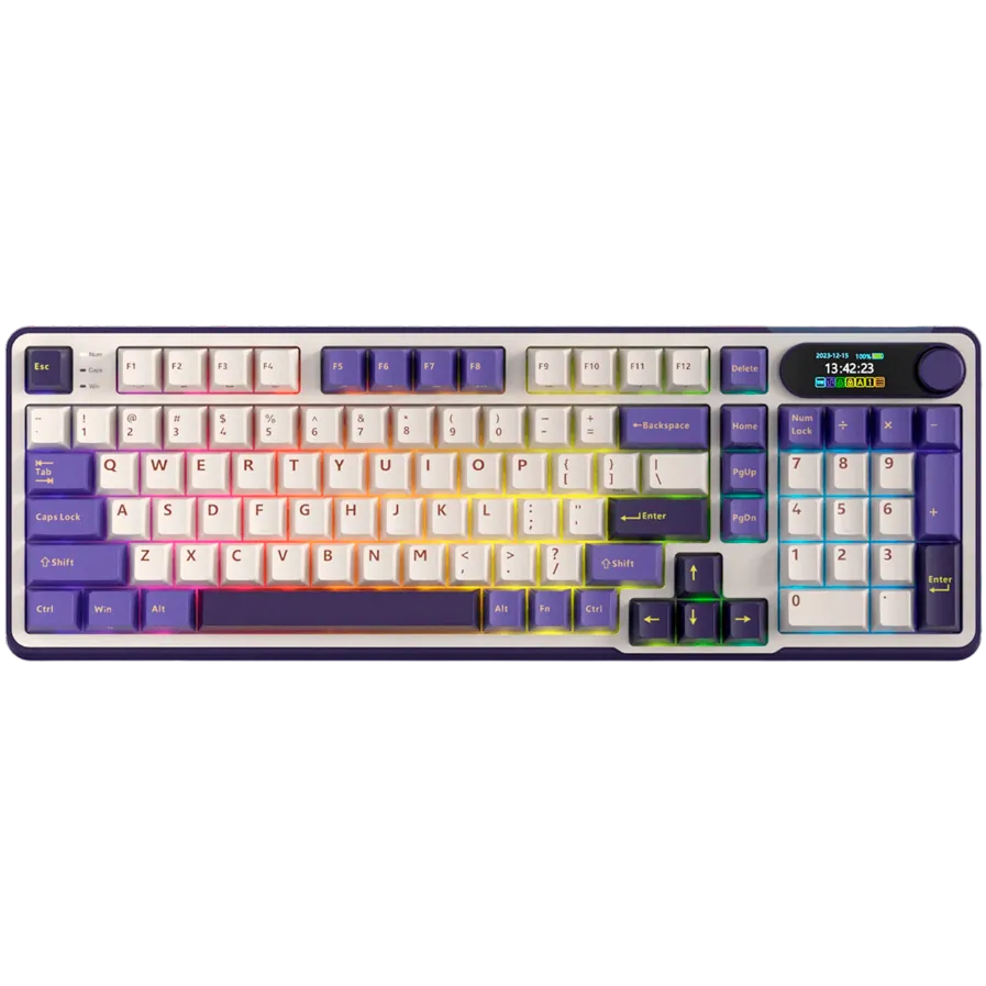 Tastatura Royal Kludge Royal Kludge Gaming Royal Kludge RK-S98, iluminare RGB, Wired, Wireless 2.4Ghz, Bluetooth, Brown Switch Multicolor