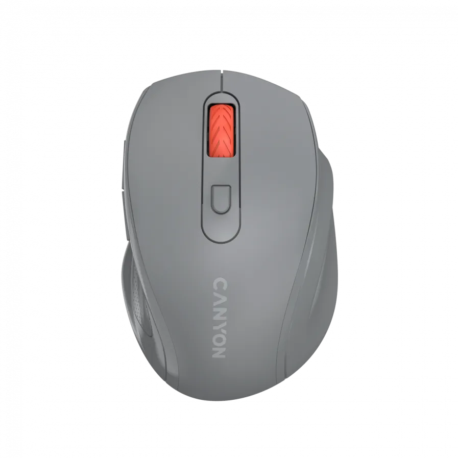 Mouse CANYON OnClick 20, USB, Wireless 2.4Ghz Gri/Portocaliu