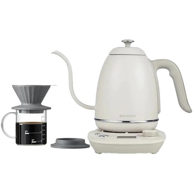 BUYDEEM electric Gooseneck Coffee Kettle, model K821, color Oat White EU