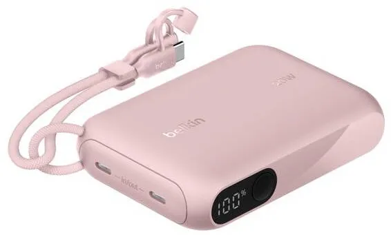 BELKIN Powerbank mit Display 20W 10.000mAh USB-C rosa BPB027hqPK
