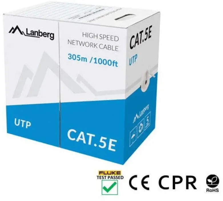 Accesoriu Retea LANBERG UTP stranded cable CU, cat. 5e, 305m, gray