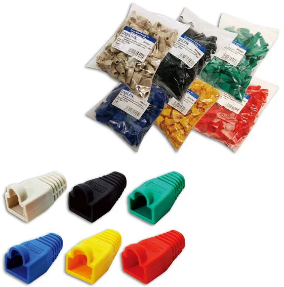 Set 100 mansoane protectie pentru mufe modulare Logilink MP0005 gri