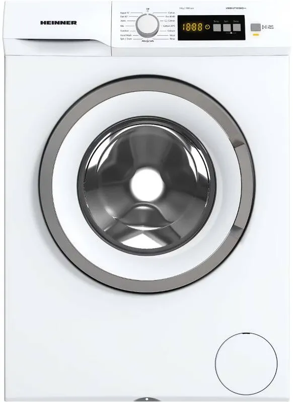 HEINNER Masina de spalat rufe HWM-VT1610KD++, Slim, 6 kg, 1000 RPM, Clasa D, Display, Blocare acces copii, Alb