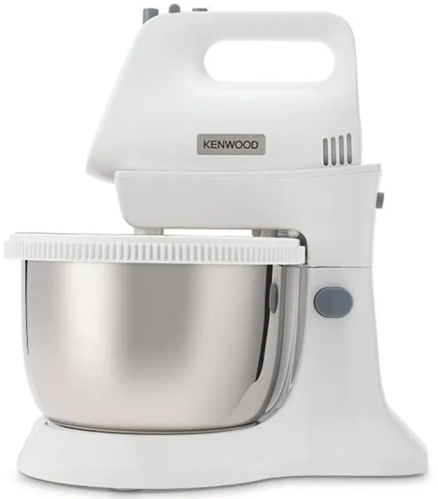 KENWOOD Mixer cu bol Kenwood Chefette Lite HMP34.A0WH, 450W, bol inox rotativ 3,4L, 5 viteze+Pulse, alb/ argintiu