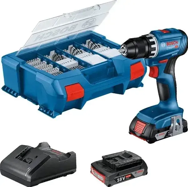 BOSCH GSR 18V-45 (2x2,0Ah, 82AC, L-Case