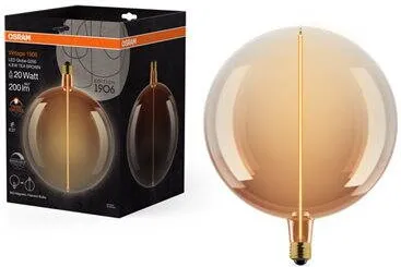 Osram LED Vintage 1906 Big Globe 200 20 Magnetic DIM 4.8W 818 Tea Brown E27