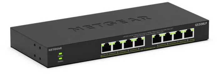 Switch Netgear Netgear GS308LP, Switch black, PoE+ switch with 8 ports