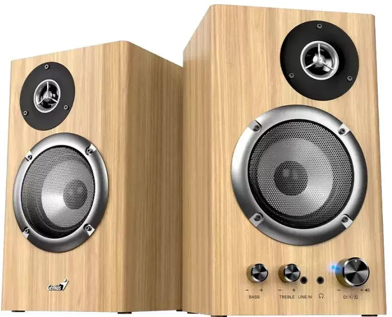 GENIUS 2.0, bluetooth, RMS: 50W (2 x 25W), bass control, treble control, mufa casti, Line-in 3.5mm, pine wood, "SP-HF1812BT" "31730055403" (timbru verde 4.00 lei)
