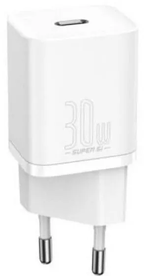 Baseus Super Si, Quick Charge 30W, 1 x USB Type-C 5V/3A, alb "CCSUP-J02" - 6953156205079