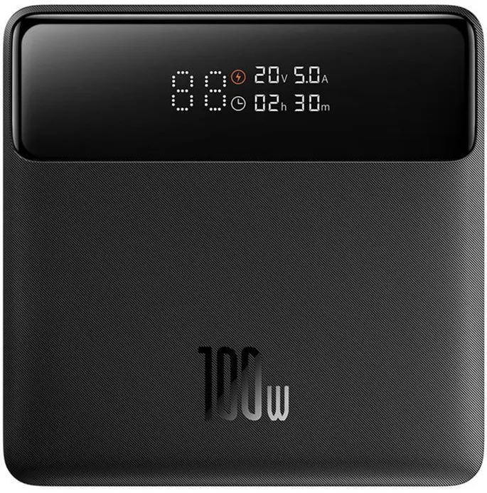 Baseus POWER BANK Blade, 20000mAh, PD 100W, ultra thin, 2 x USB; 2 x USB Type-C, display digital pt. status baterie, total 5A, negru, "PPBL000301"  - 6932172628031