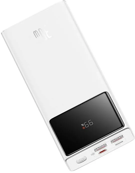 Baseus POWER BANK Star-Lord Digital, display, capacitate 20000mAh, 30W, 2 x USB; 1 x USB Type-C, total 5V/3A, alb, "P10022904213-00" - 6932172635657