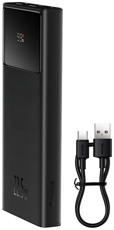 Baseus POWER BANK Star-Lord Digital, display, capacitate 10000mAh, 22.5W, 2 x USB; 1 x USB Type-C, total 5V/3A, negru, "PPXJ100001"