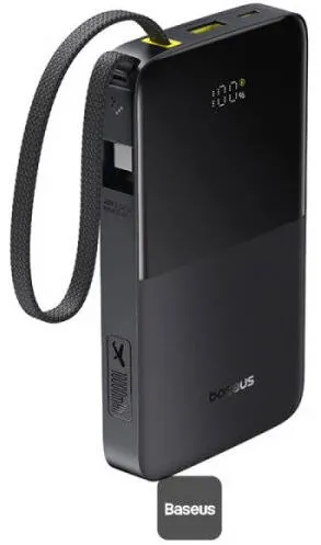 Baseus POWER BANK EnerFill FC51 Bipow 2 Pro Digital, capacitate 30000mAh 22.5W, 1 x USB, 1 x USB Type-C, integrat USB Type-C, display, negru "E0028100"  - 6932172698645