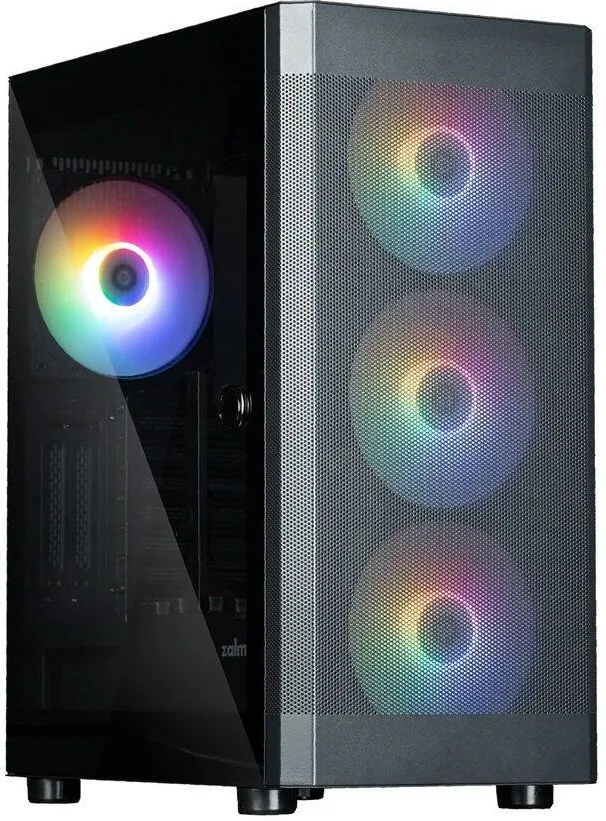 Carcasa PC Zalman  "i4 TG", middle tower, gaming, fara sursa, suporta 8xfan, 4xfan 140mm inclus, PSU shroud, USB 3.1 gen1 x 2, USB 2.0 x 1, audio+mic, 7 sloturi expansiune + 2 verticale, negru, "i4 TG Black"