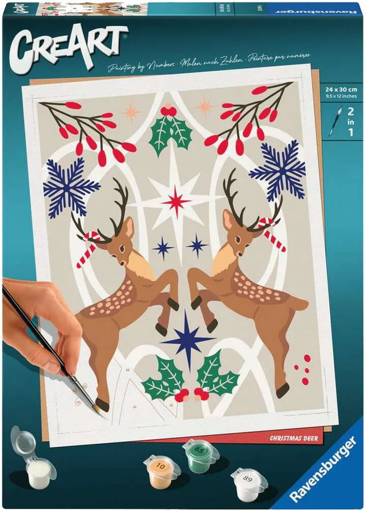 Jucarie creativa Ravensburger CreArt - Christmas deer, painting