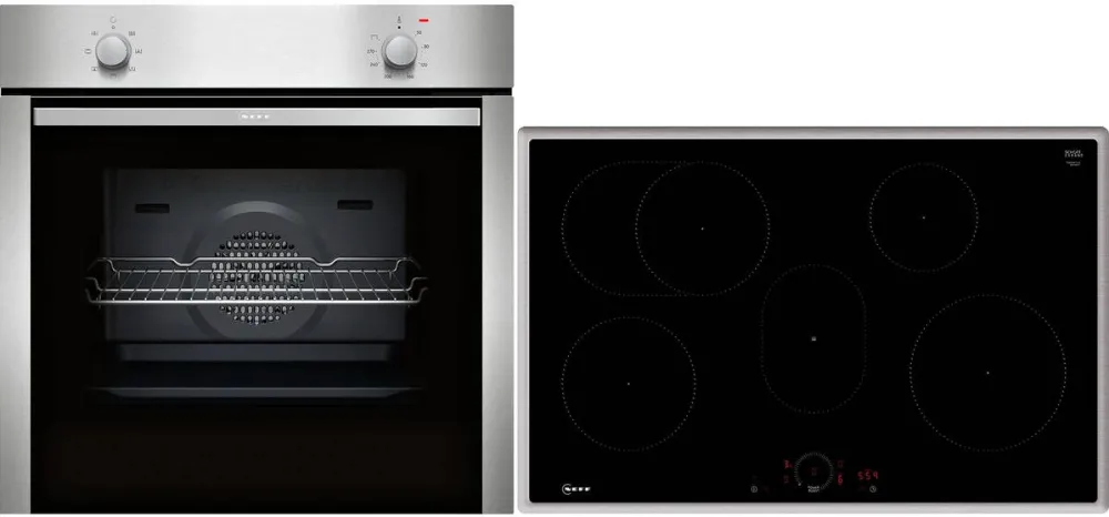 Set cuptor si plita cu inductie incorporabile Neff BX18I 71 l inox