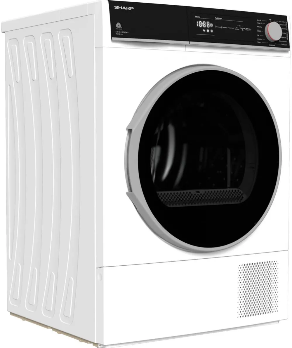 Sharp Uscator cu condensare cu pompa de caldura KD-NHH8S8GW3-DE, Alb