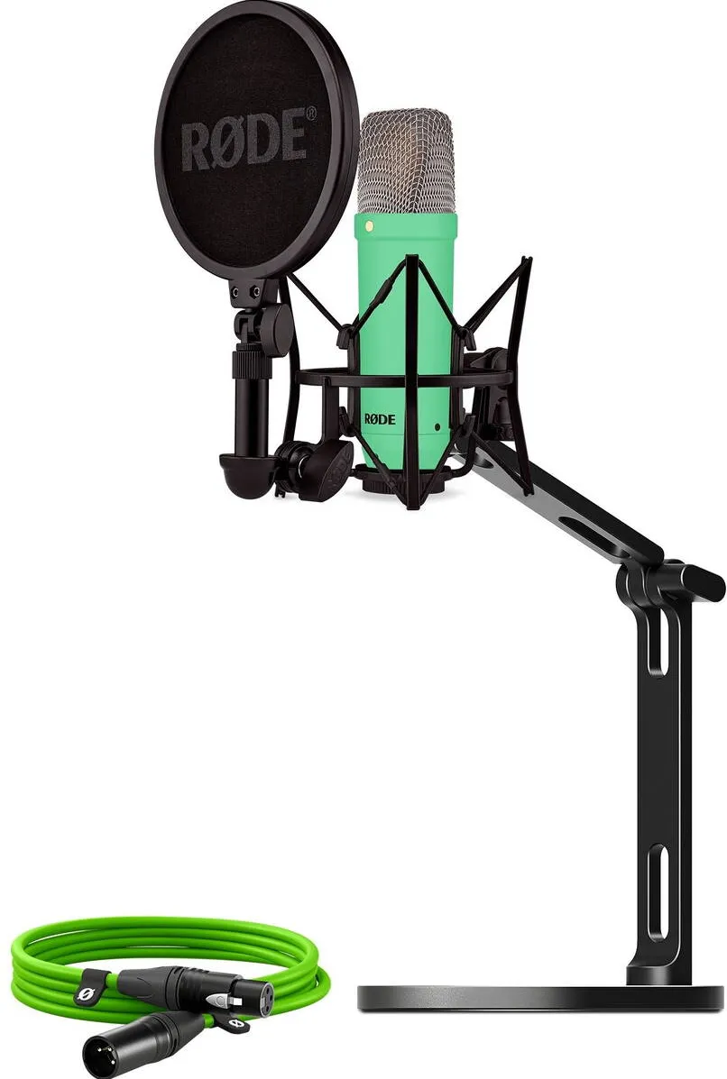 Microfon Rode NT1 Signature +XLR cable+Desktop Studio Arm, microphone (light green, bundle)