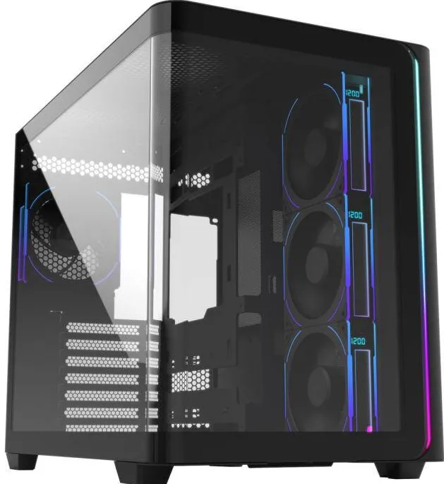 Carcasa PC Fortron FSP M580-BP, tower case black, tempered glass