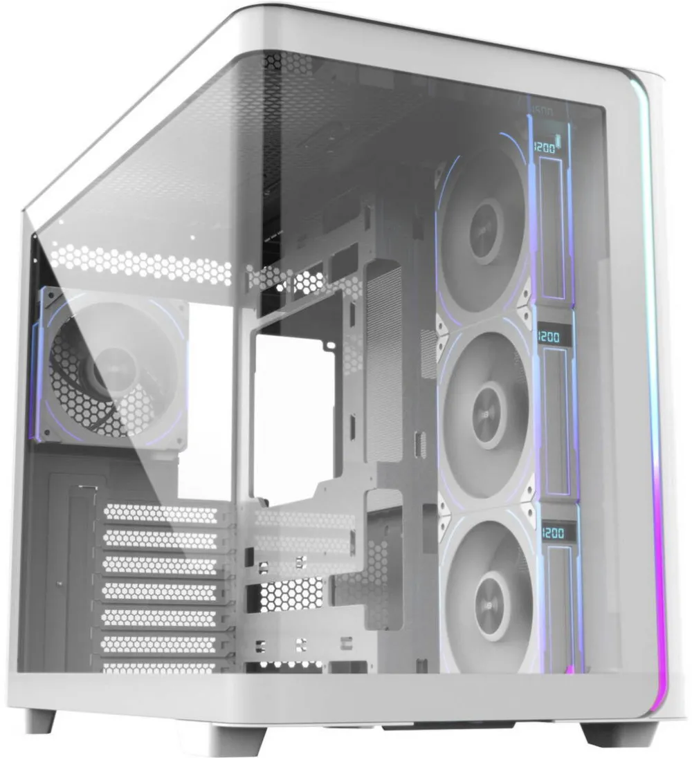 Carcasa PC Fortron FSP M580-WP, tower case white, tempered glass